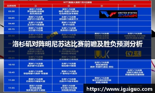 zoty中欧洛杉矶对阵明尼苏达比赛前瞻及胜负预测分析